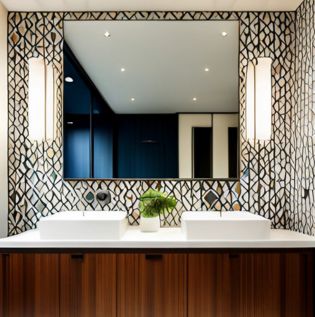 Patterned Mosaic Tiles For Bathroom - Asian Paints