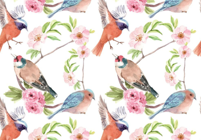 Graceful Bird Wallpaper Design - Asian Paints