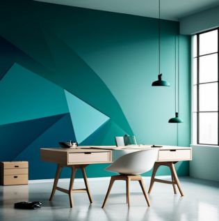 Triangle Geometric Wall Paint - Asian Paints