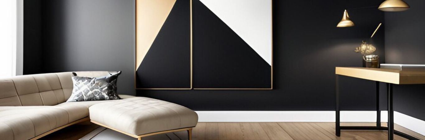 Gold paint colours with black and white - Asian Paints