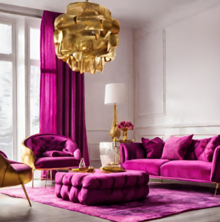 Magenta Gold Colour Combination - Asian Paint