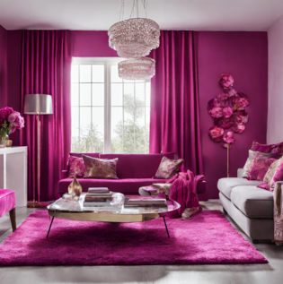 Magenta Metallic Colour Combination - Asian Paints