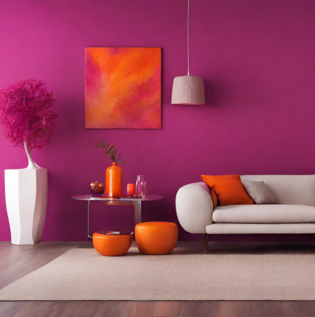 Magenta Orange Colour Combination - Asian Paints