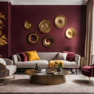 Gold Maroon Colour Combination - Asian Paints