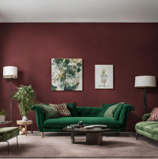 Dark Green Maroon Colour Combination - Asian Paints