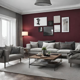 Grey Maroon Colour Combination - Asian Paints