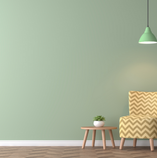 Pastel Green Color Living Room - Asian Paints