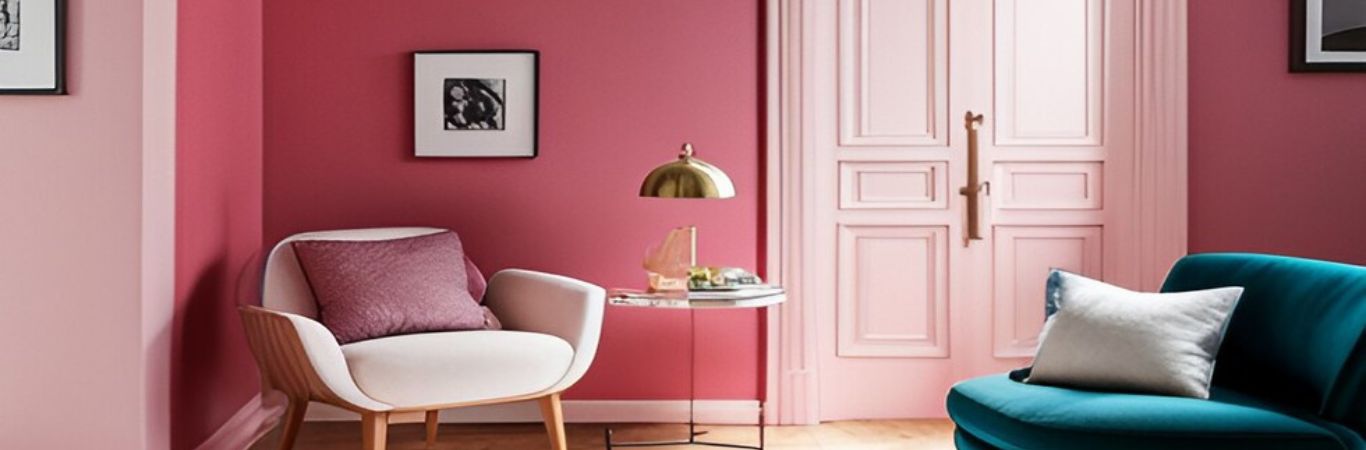 Dark And Light Pink Colour Combination For Walls - Asian Paints