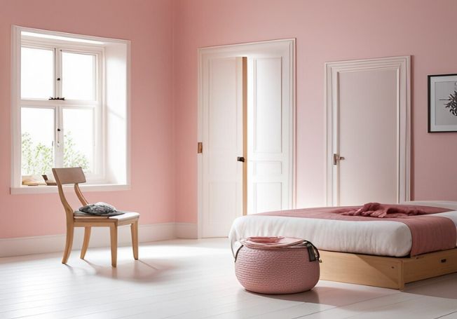 White And Pink Wall Colour Combination For Walls - Asian Paints