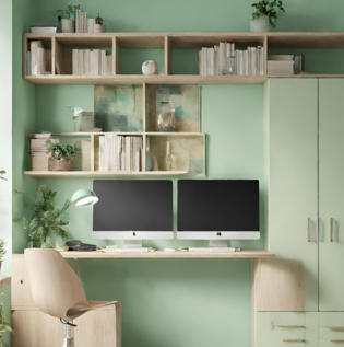 Mint Green Study Room - Asian Paints