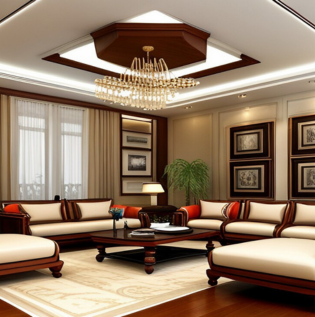 Elegant Peripheral False Ceiling - Asian Paints