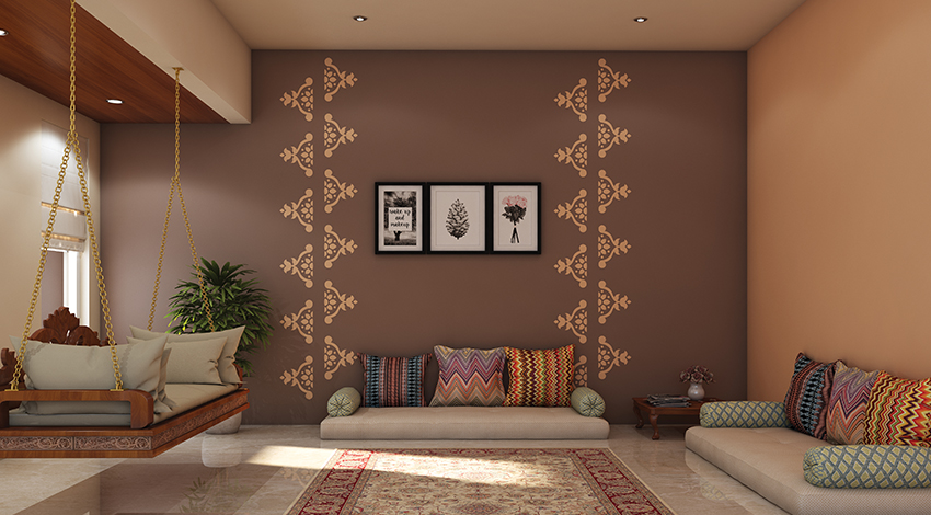 Orange-Colour-Combination-Baithak-Living-Room